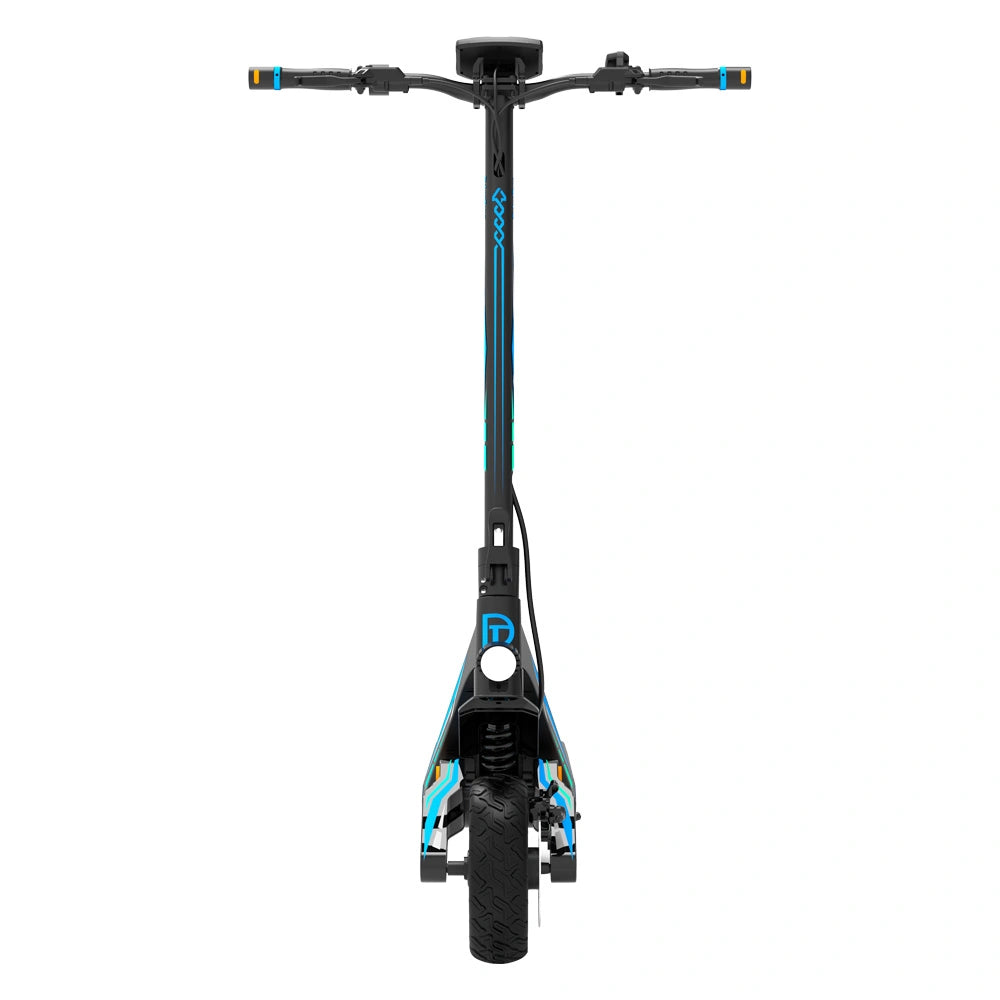Drive Tron DT06 Electric Scooter | No Stem Lock Design with Blue Cyan Style & Advanced Suspension System