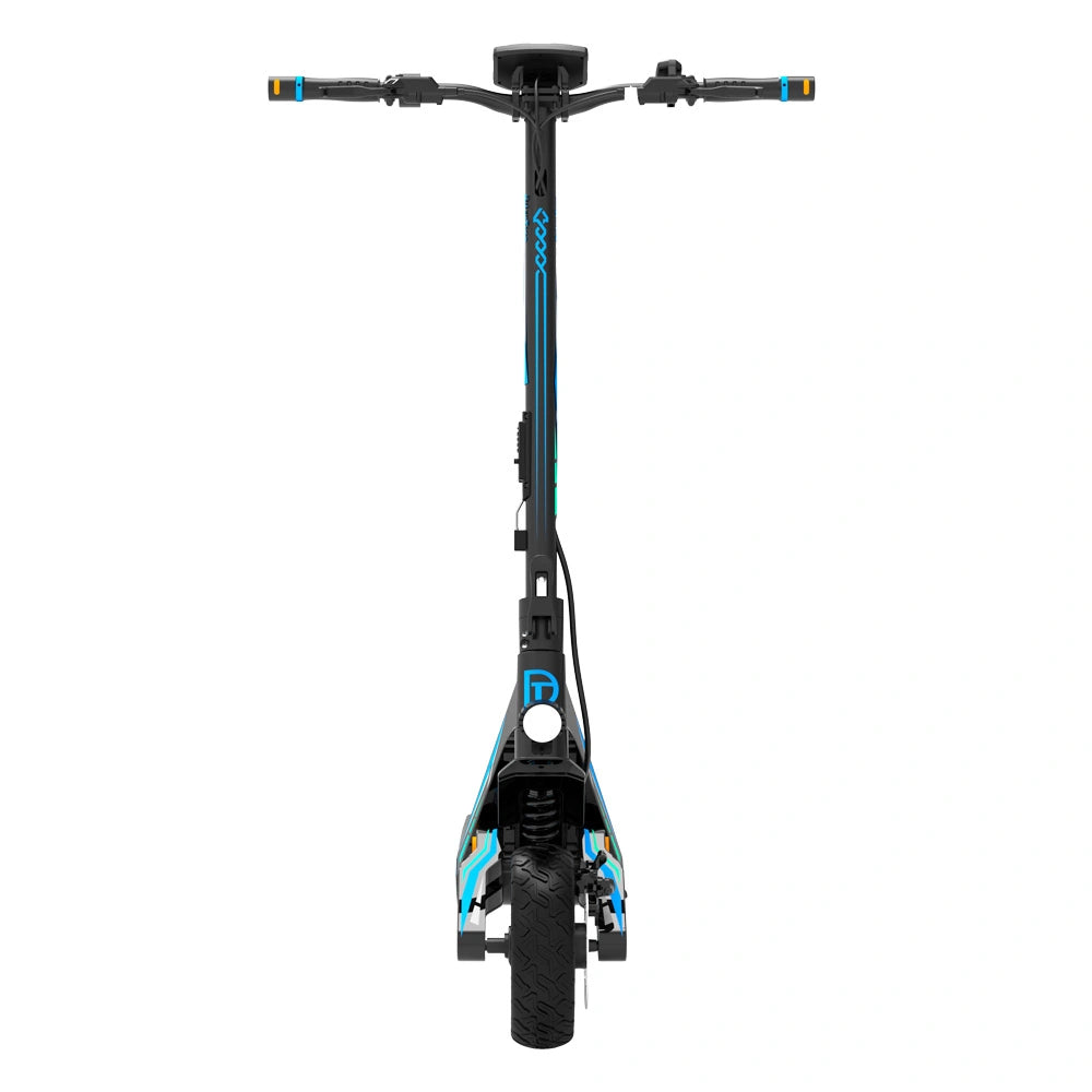 Drive Tron DT06 Electric Scooter | Stem Lock Folding Scooter with Blue Cyan Design & Advanced Suspension System
