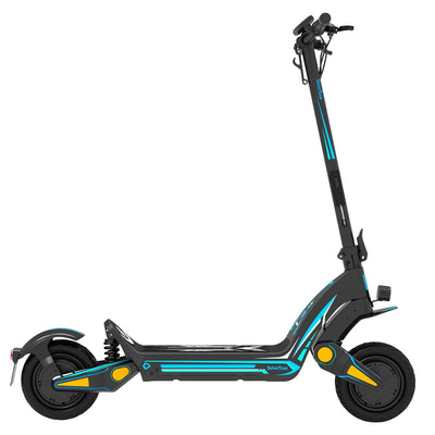 Drive Tron DT06 Electric Scooter | No Stem Lock Design with Blue Cyan Style & Advanced Suspension System