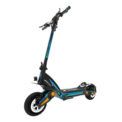 Drive Tron DT06 Electric Scooter | No Stem Lock Design with Blue Cyan Style & Advanced Suspension System