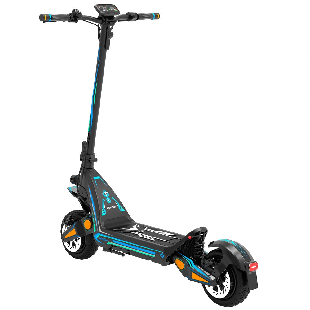 Drive Tron DT06 Electric Scooter | Stem Lock Folding Scooter with Blue Cyan Design & Advanced Suspension System