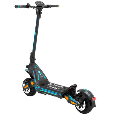 Drive Tron DT06 Electric Scooter | Stem Lock Folding Scooter with Blue Cyan Design & Advanced Suspension System