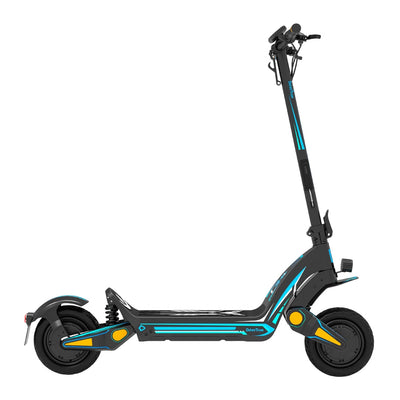 Drive Tron DT06 Electric Scooter | Stem Lock Folding Scooter with Blue Cyan Design & Advanced Suspension System