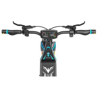 Drive Tron DT06 Electric Scooter | Stem Lock Folding Scooter with Blue Cyan Design & Advanced Suspension System