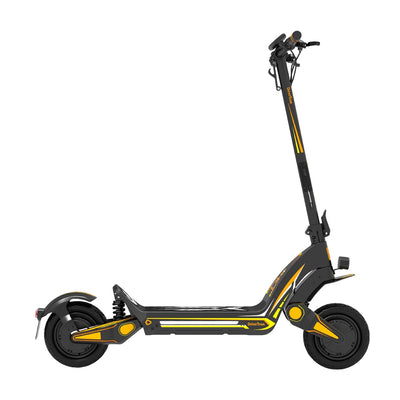 Drive Tron DT06 Electric Scooter | No Stem Lock Design with Orange Yellow Racing Style & High-Performance Suspension