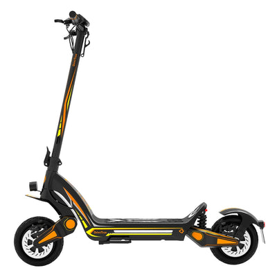 Drive Tron DT06 Electric Scooter | No Stem Lock Design with Orange Yellow Racing Style & High-Performance Suspension