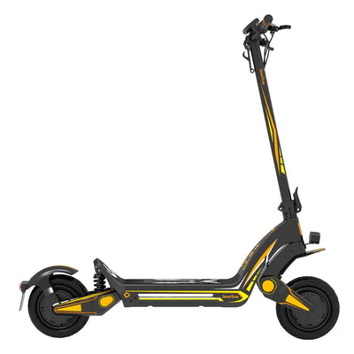 Drive Tron DT06 Electric Scooter | No Stem Lock Design with Orange Yellow Racing Style & High-Performance Suspension