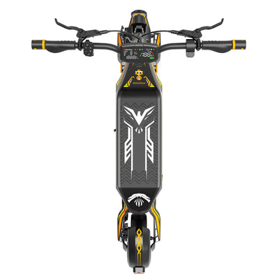 Drive Tron DT06 Electric Scooter | Foldable Scooter with Stem Lock, Orange Yellow Design & Advanced Suspension System