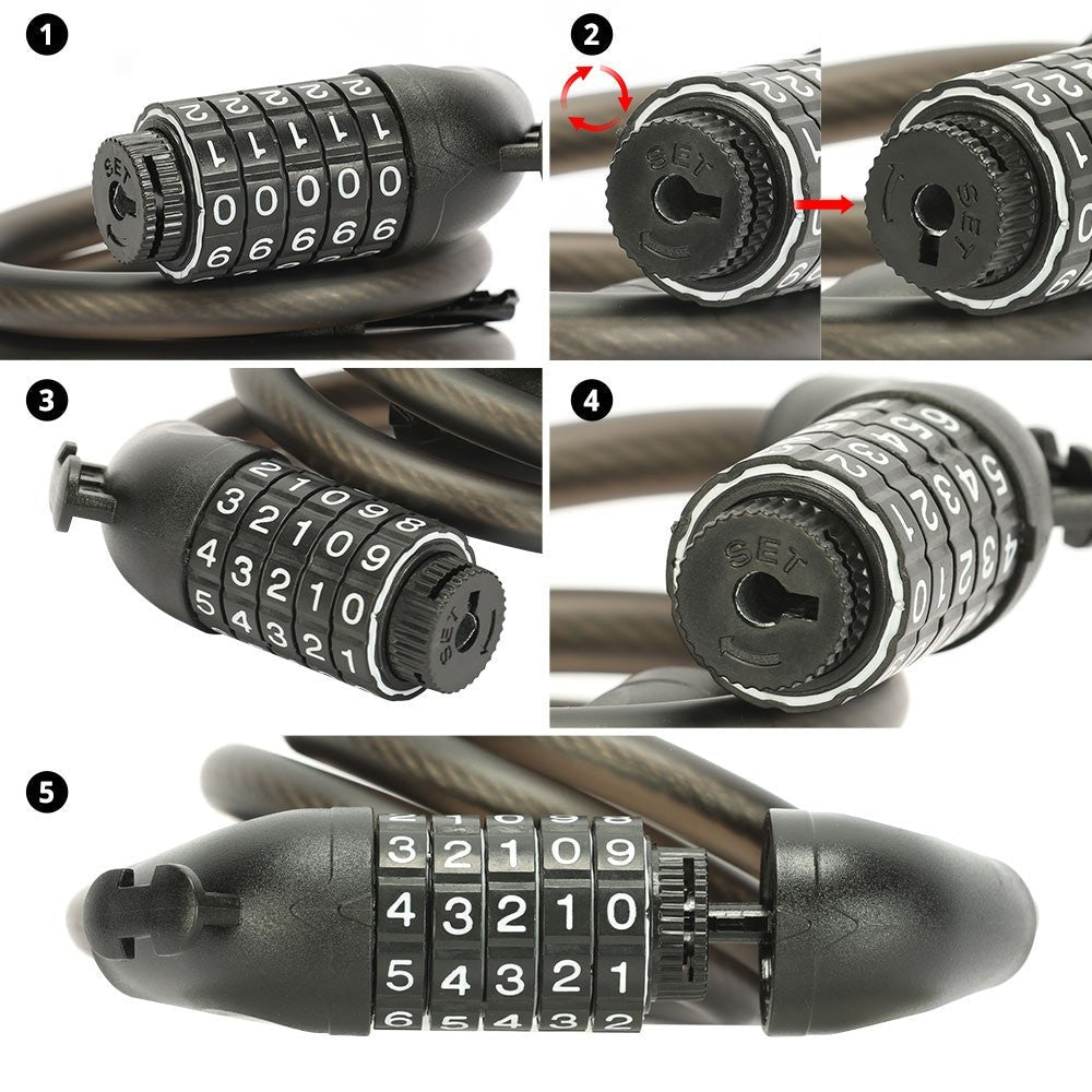 Electric Scooter Combination Cable Lock｜Flexible and Reliable Anti-Theft Security