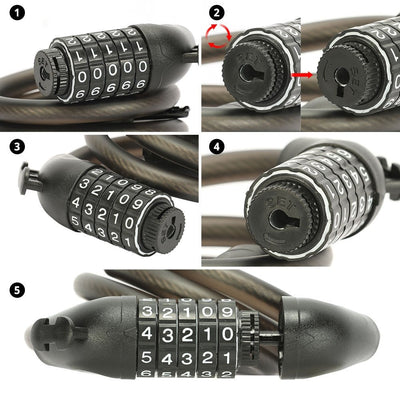 Electric Scooter Combination Cable Lock｜Flexible and Reliable Anti-Theft Security