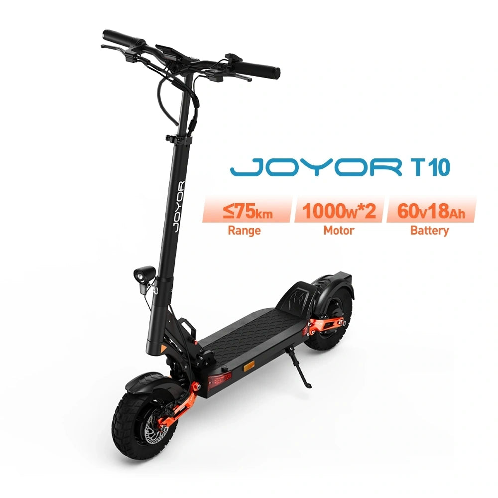 JOYOR T10 Off-Road Electric Scooter – Dual 1000W Motors, 75km Range, Hydraulic Disc Brakes