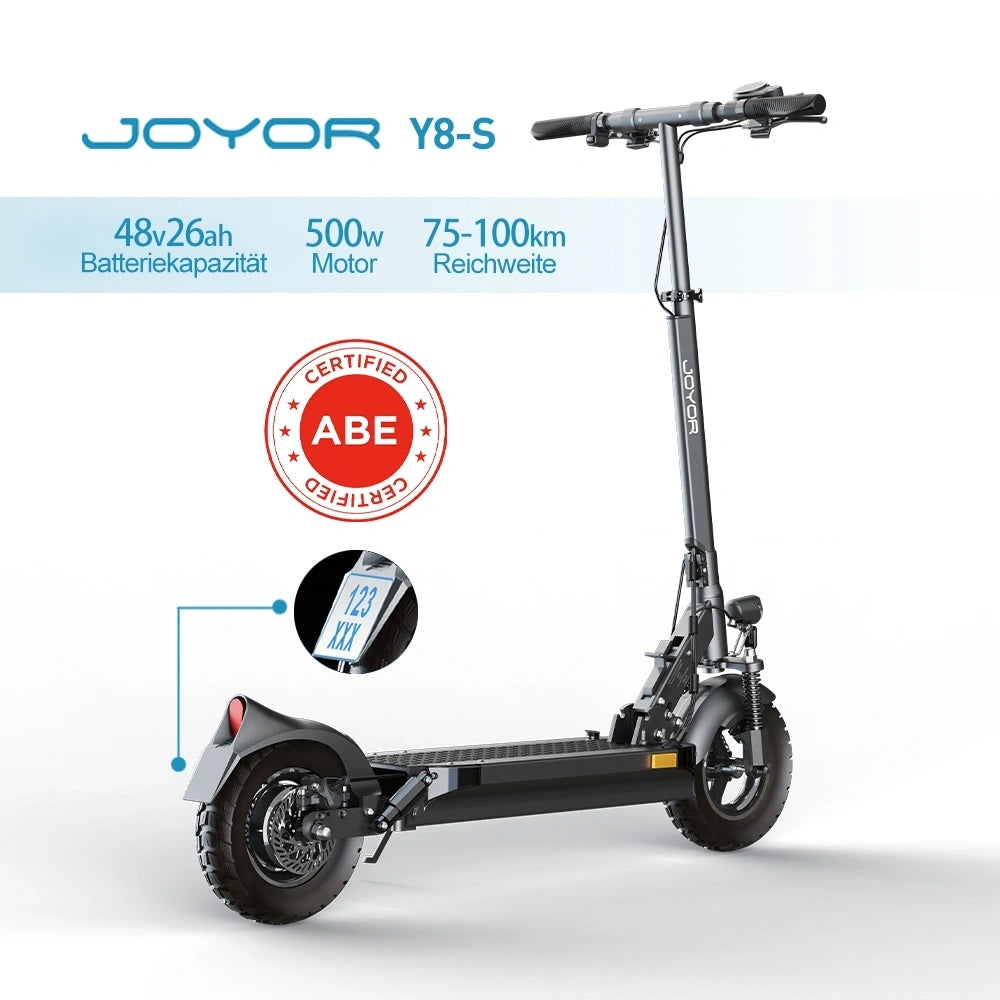 JOYOR Y8-S Long Range Electric Scooter – 500W Motor, 100KM Range, Premium Urban Commuter